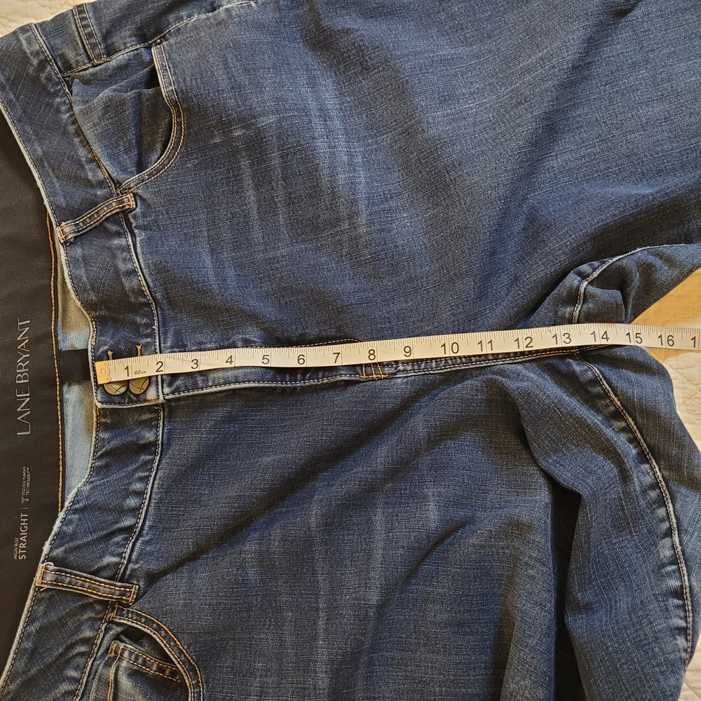 Lane Bryant Tighter Tummy Technology Sz 28Reg High Rise Straight Jeans - Picture 7 of 9